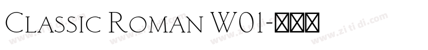 Classic Roman W01字体转换